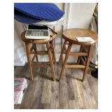 Pair Wooden Stools, NOT Bar Height