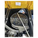Pool Filter and Accessories; tote with lid