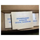 Bulk Lot of NIB Monogrammed Engraved Crystal