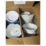 Box Lot 'Paneled Grape' Bowls & Saucers