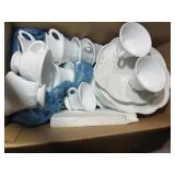 Milk Glass 'Paneled Grape' Tea & Luncheon Service