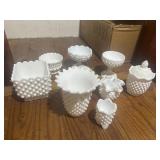 Fenton Style Hobnail Milk Glass Collection