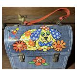 1970s Aladdin Denim-Look Vinyl Lunchbox & Thermos