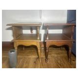 Pair Step Down End Tables