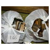 2 Shopping Bags of Wood Dollhouse furniture and