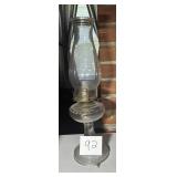 Clear Pressed Glass Kerosene Oil Lamp