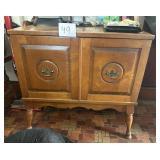 Wooden Record Player Console Cabinet, untested,