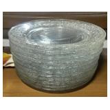 11 Clear Pressed Glass Salad / Dessert Plates