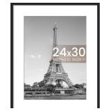 upsimples 24x30 Puzzle Frame with Mat, Black