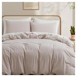 Linen Light Grey Duvet Cover, Full, 80x90