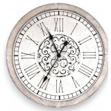 Farmhouse Vintage Wall Clock, Battery Operated