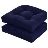 19x19 Outdoor Chair Cushions, Navy, Set of 2