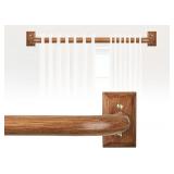 Blackout Curtain Rod 28-60in, 1' Wood Rod