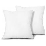 EDOW Throw Pillow Inserts, 2 ct, 18x18, White