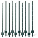 10 Pack Metal Fence Post, 7 ft U-Post Stakes