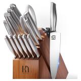 $120 14-Piece Kitchen Knife Set, HCS Steel