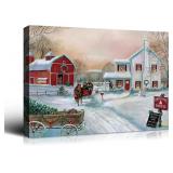 Denozer Christmas Canvas Wall Art 36x24 inch