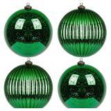 KI Store Green 6-Inch Christmas Ball Ornaments