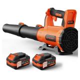 Cordless Leaf Blower 2 5.0Ah Battery & Charger