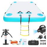 $261 VOFiTNY Inflatable Floating Dock & Pump