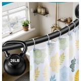 Black Curved Shower Rod 50-72' Adjustable