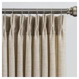 Beige Sheer Curtains 108' Long, Pinch Pleat