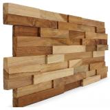 Bare Decor EZ-Wall 3D Mosaic Tile: Teak Wood
