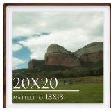 Natural Walnut 20x20 Frame (18x18 mat)