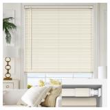 LazBlinds 1' Vinyl Mini Blinds, Cream 29x64