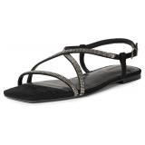Size 8 Amazon Essentials Women's Flat Strap Sandal