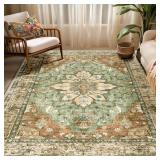 Area Rugs 5'x7' Washable Medallion Carpet