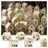 DIY Christmas Village Houses Wood Crafts Decor