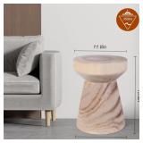 $120 (Read) Wood Side Table, Hand Carved Stump