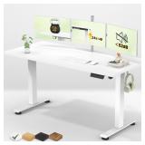 $110 Veken 55' Electric Standing Desk, White