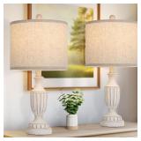 TOBUSA 22' Farmhouse Table Lamps, Set of 2