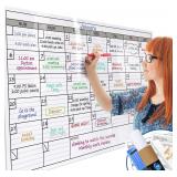 Dry Erase Monthly Calendar 25x38 Whiteboard
