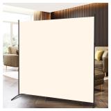 Room Divider; 71'x72'H Privacy Screen, Beige