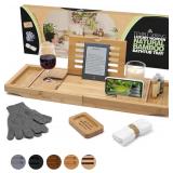 Temple Spring Wooden Bathtub Tray   Bamboo