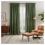 NICETOWN Sage Green Velvet Backdrop Curtains