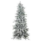 $310 7ft Slim Flocked Christmas Tree, 2450 Tips