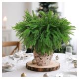 16 Pcs Christmas Norfolk Pine Branches
