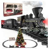 Christmas Tree Train Set with Smoke & Lights