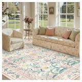 $152 Lahome Boho Pink/White 9x12 Rug