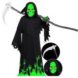 Spooktacular Glow Grim Reaper Costume for Boys