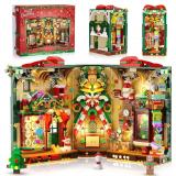Christmas Book Nook Building Set with Lights