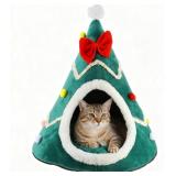 POPETPOP Cat Bed Christmas Tree Tent House (M)