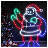 5Ft Lighted Santa Claus Decoration with LEDs