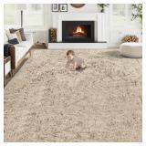 $125 Camel Up 9x12 Shag Washable Rug for Living Ro