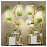 $230 65' Plant Stand with Grow Light, 2-Pack