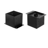 6x6 Post Base 2 Pcs, 5.5'x5.5' Brackets, Black